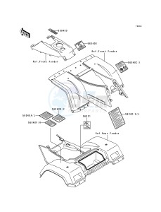 KLF 300 C [BAYOU 300 4X4] (C1-C4) [BAYOU 300 4X4] drawing LABELS