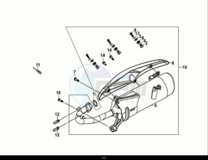 JET 14 125 AC (XC12W2-EU) (E5) (M1) drawing EXHAUST