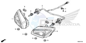 TRX250TEH Europe Direct - (ED) drawing HEADLIGHT