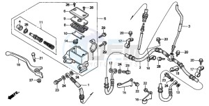 TRX250 RECON drawing FR. BRAKE MASTER CYLINDER