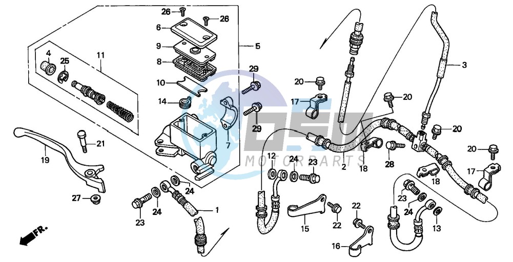 FR. BRAKE MASTER CYLINDER