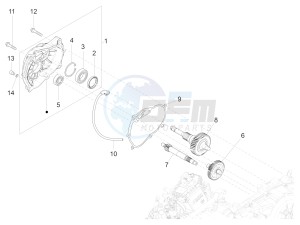 GTS 300 HPE 4T-4V IE ABS E4 (NAFTA) drawing Reduction unit