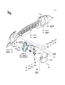 MULE_610_4X4 KAF400ADF EU drawing Headlight(s)