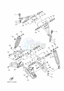 YFM700FWBD KODIAK 700 EPS (B5KS) drawing FRONT SUSPENSION & WHEEL