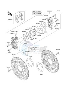 ZG 1400 B [CONCOURS 14] (8F-9F) B8F drawing FRONT BRAKE