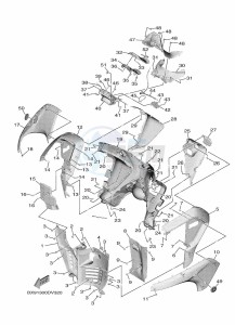 MWD300 TRICITY 300 (BX91) drawing LEG SHIELD