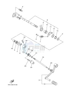 MT09 900 (1RCC) drawing SHIFT SHAFT