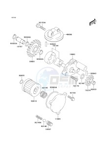 KSF 400 A [FX400] (A6F) A6F drawing OIL PUMP_OIL FILTER