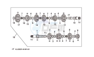 RSV 1000 Tuono drawing Gear box