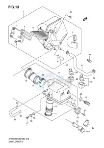 AN650 (E3-E28) Burgman drawing AIR CLEANER