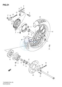 TU250X (E3) drawing REAR WHEEL