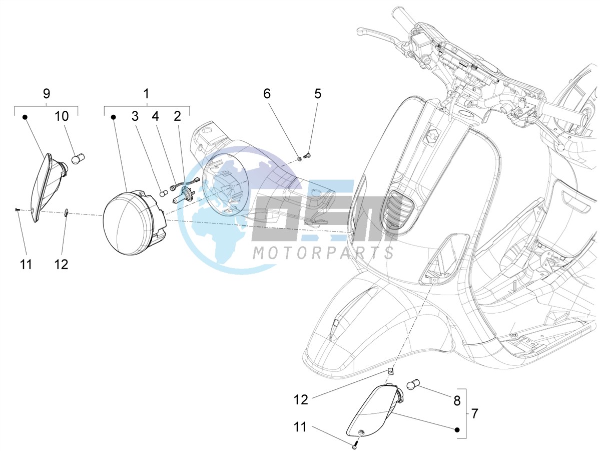 Front headlamps - Turn signal lamps