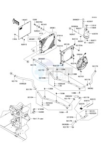 KAF 950 E [MULE 3010 TRANS4X4 DIESEL] (E8F) E8F drawing RADIATOR