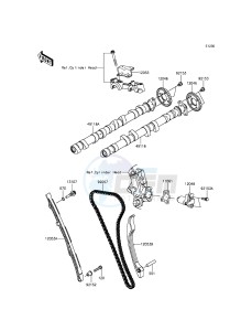 ZZR1400 ABS ZX1400FFF FR GB XX (EU ME A(FRICA) drawing Camshaft(s)/Tensioner