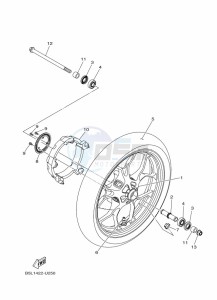 YZF320-A YZF-R3 (B7PF) drawing FRONT WHEEL