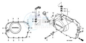 XL700V9 ED drawing RIGHT CRANKCASE COVER