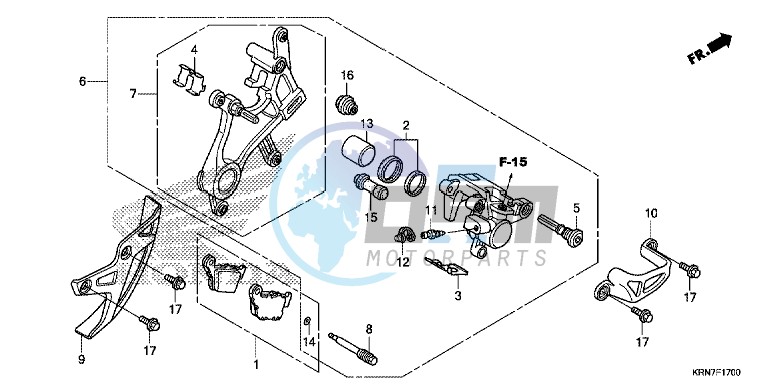 REAR BRAKE CALIPER