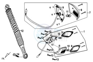 FIDDLE II 50 drawing TAIL LIGHT - REAR SUSPENSION