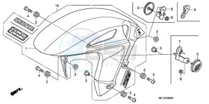 CBR1000RR9 France - (F / MME) drawing FRONT FENDER