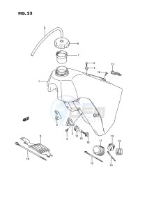 RMX250 (E3) drawing FUEL TANK