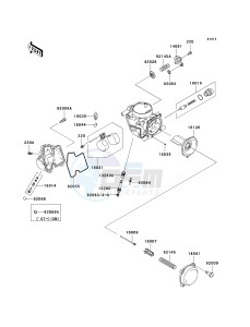 KVF 650 F [BRUTE FORCE 650 4X4I] (F6F-F9F ) F7F drawing CARBURETOR PARTS