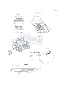 KL 125 D [KLR125] (D20-D22) [KLR125] drawing DECALS-- D21- -