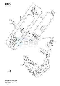 GSX-R600 (E2) drawing MUFFLER