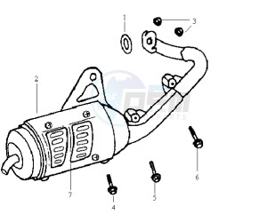 JET 50 KH ENGINE drawing EXHAUST