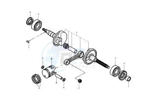 CS JOG R 50 drawing CRANKSHAFT - PISTON