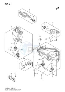 AN650Z ABS BURGMAN EXECUTIVE EU drawing REAR COMBINATION LAMP