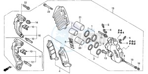 NSS250 JAZZ drawing FRONT BRAKE CALIPER