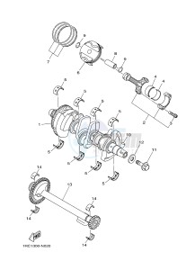 MT09A MT-09 ABS 900 (2DR7 2DR8) drawing CRANKSHAFT & PISTON