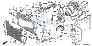 CB1000RA9 France - (F / ABS CMF) drawing RADIATOR