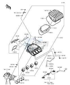 NINJA ZX-6R ABS ZX636FGFA GB XX (EU ME A(FRICA) drawing Air Cleaner