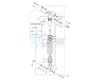 YZ F 450 drawing REAR SHOCK ABSORBER