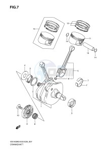 VS1400 (E3-E28) INTRUDER drawing CRANKSHAFT