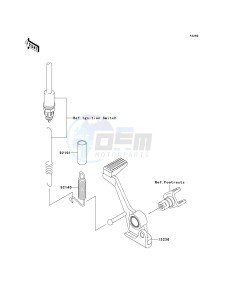 ZR 1000 A [Z1000] (A6F-A6F) A6F drawing BRAKE PEDAL_TORQUE LINK