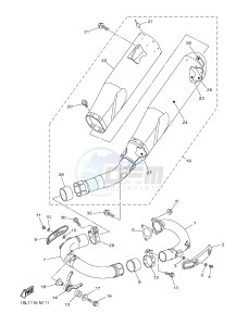 YZ450FX (B912 B913 B914 B914 B915) drawing EXHAUST