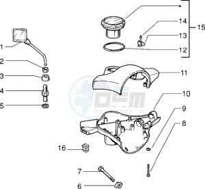 PX 125 E drawing Handlebars-speedometer (kms)