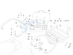 GTS 125 4T 3V ie Super (APAC) (RK, VT) drawing Rear luggage rack