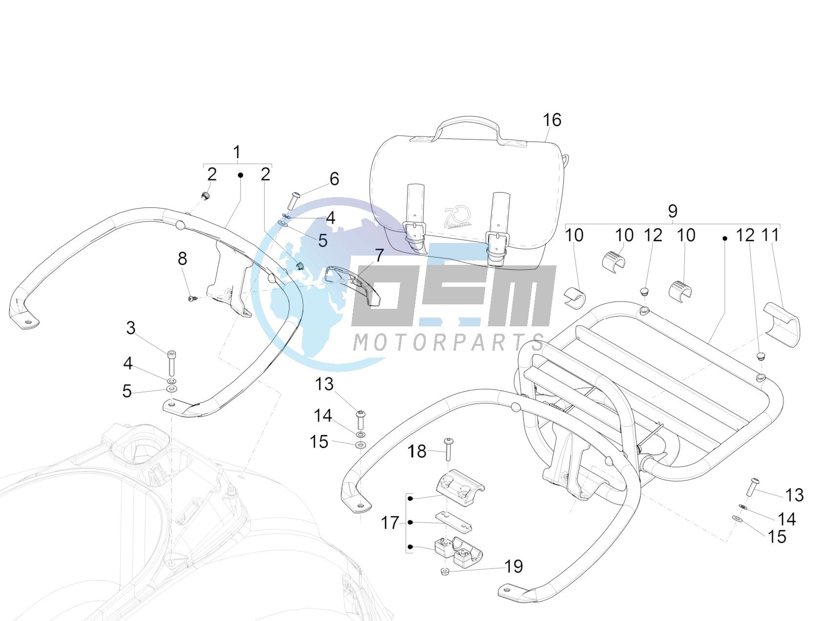 Rear luggage rack