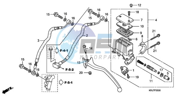 RR. BRAKE MASTER CYLINDER