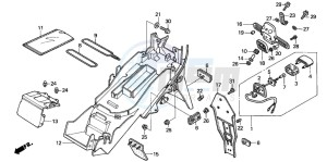 CBR600FS drawing REAR FENDER  (2)