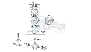 SENDA R DRD - BLACK DEVIL 2A EDIZIONE - 50 CC VTHSR1A2A drawing CRANKSHAFT - CYLINDER