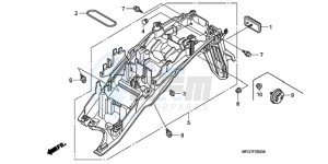 CB600F9 France - (F / CMF 25K) drawing REAR FENDER