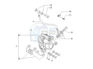 LX 150 4T ie E3 drawing Brakes pipes - Calipers