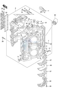 DF 250AP drawing Cylinder Block