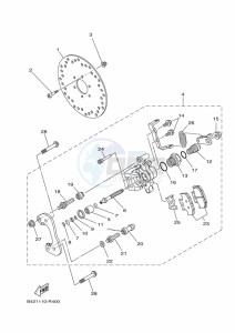 YXZ1000ET YXZ1000R SS (BASN) drawing REAR BRAKE CALIPER 2