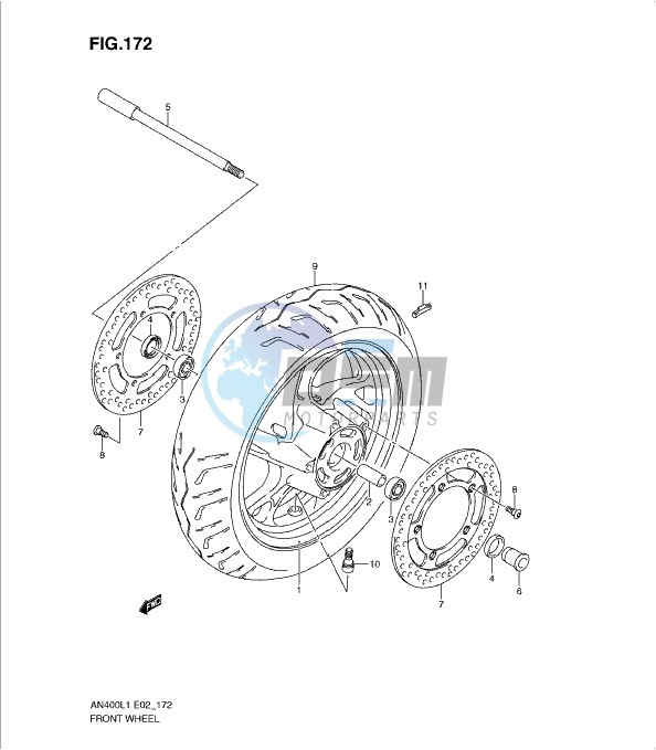 FRONT WHEEL (AN400L1 E19)