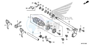 CBR1000S2 2ED - (2ED) drawing GEARSHIFT DRUM